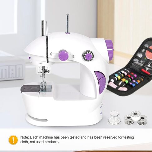 ماكينة خياطة صغيرة للمبتدئين من إيزيبيرج، ماكينة خياطة أوتوماتيكية سهلة الاستخدام بسرعتين مع طاولة توسيع وأداة خياطة، مناسبة للعائلة والسفر in Kuwait