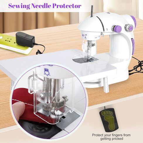 ماكينة خياطة صغيرة للمبتدئين من إيزيبيرج، ماكينة خياطة أوتوماتيكية سهلة الاستخدام بسرعتين مع طاولة توسيع وأداة خياطة، مناسبة للعائلة والسفر in Kuwait
