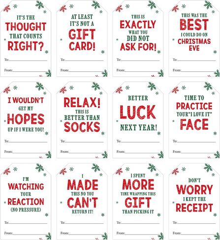 White Christmas Name Tags - Self-Adhesive Stickers, 120pcs, 6 Designs, 3x2inch, Perfect for Envelope Seals & Gift Presents in Kuwait