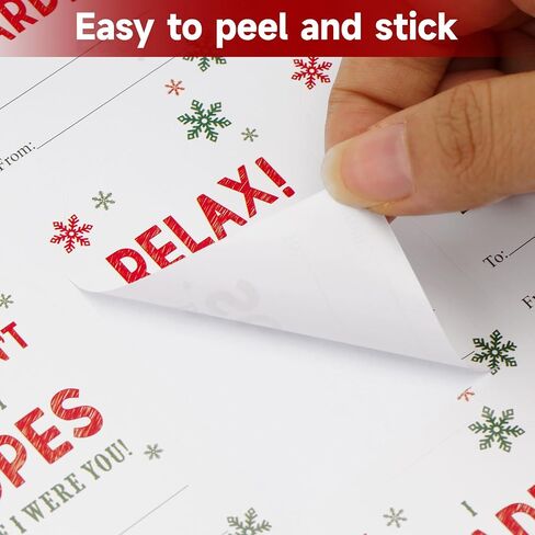 White Christmas Name Tags - Self-Adhesive Stickers, 120pcs, 6 Designs, 3x2inch, Perfect for Envelope Seals & Gift Presents in Kuwait