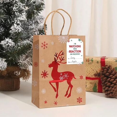 White Christmas Name Tags - Self-Adhesive Stickers, 120pcs, 6 Designs, 3x2inch, Perfect for Envelope Seals & Gift Presents in Kuwait