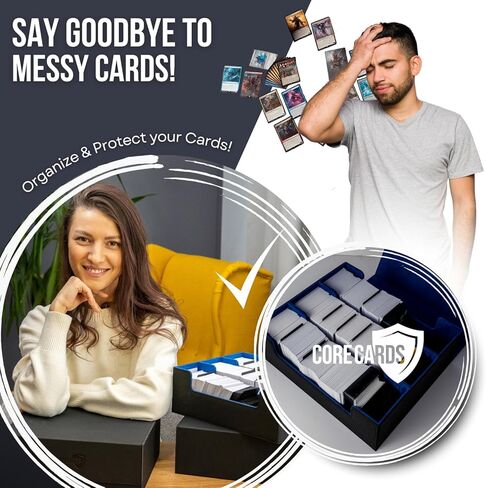 Trading Card Deck Box Storage Case - Holds 1800+ Cards, Magnetic Closure, Dividers for MTG, Yugioh, and Sports Card Collection in Kuwait