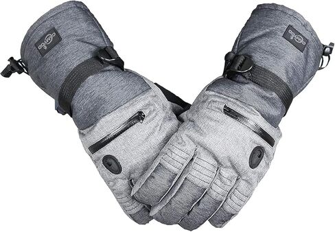 قفازات CAMYOD المقاومة للماء للتزلج على الجليد مع ثينسوليت 3M، جيب بسحاب، فتحة تهوية، قفازات الطقس البارد للرجال in Kuwait