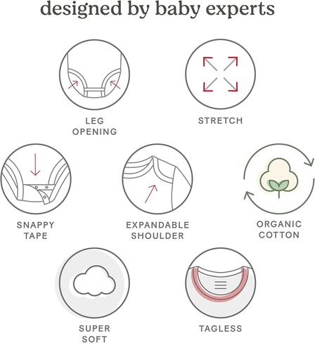 HUGGIES Unisex-Baby 6-Pack Basic Bodysuit in Saudi Arabia