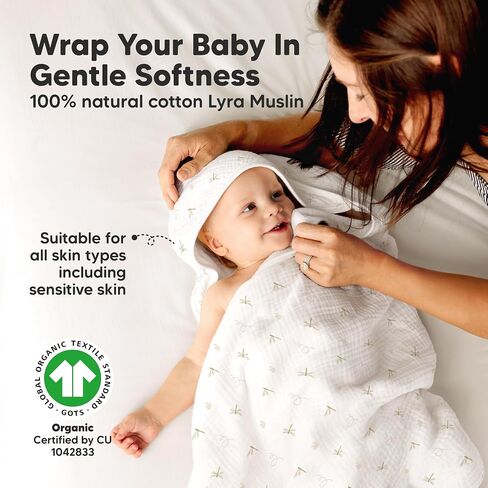 KeaBabies Muslin Baby Towel with Hood for Girls, Boys, Organic 100% Cotton Hooded Baby Towels for Newborns, Toddlers, Infant, Kids,Soft Absorbent Large Baby Bath Towels,Baby Essentials Set (Whale Bay) in Saudi Arabia