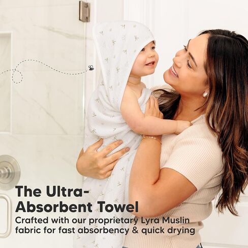 KeaBabies Muslin Baby Towel with Hood for Girls, Boys, Organic 100% Cotton Hooded Baby Towels for Newborns, Toddlers, Infant, Kids,Soft Absorbent Large Baby Bath Towels,Baby Essentials Set (Whale Bay) in Saudi Arabia