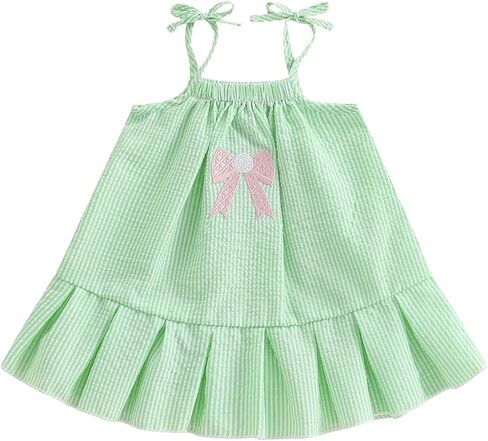 فستان بيسبول فتيات بيسبول فستان طفل سيكرسكر فستان بلا أكيام in Kuwait