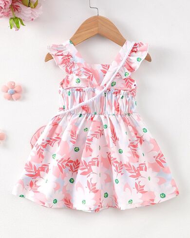 Mioglrie Baby Girl Clothes Newborn Dress Summer Toddler Girls' Clothing Casual Sundress with Cute Bag Infant Outfits in Saudi Arabia