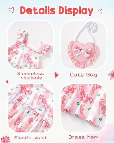 Mioglrie Baby Girl Clothes Newborn Dress Summer Toddler Girls' Clothing Casual Sundress with Cute Bag Infant Outfits in Saudi Arabia