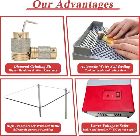 Stained Glass Grinder,Mini Portable Stained Grinder Diamond Glass Art Grinding Tool with 5/8" Diamond Grinder Bit in Saudi Arabia