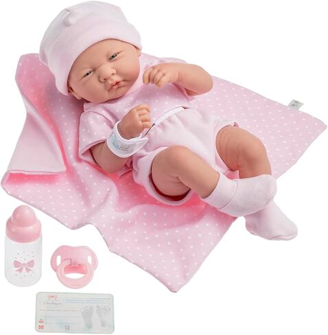JC Toys 18541 LA Newborn Boutique 14 بوصة دمية ، 9 قطع ، فتاة حقيقية باللون الوردي in Kuwait