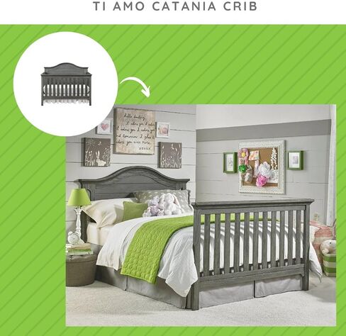 CC KITS Full-Size Conversion Kit Bed Rails for Ti Amo Cribs by Bivona (White) in Kuwait