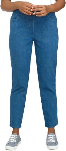 Alfred Dunner Womens Super Stretch Mid-Rise Short Length Pant in Kuwait