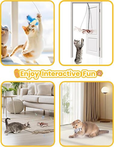 Flapping Bird Cat Toy, No Flying, Chirping Bird Cat Toy Flapping Wings, Interactive Toy for Kitten or Small Dogs, Touch Activated, Rechargeable (Bird*1) in Saudi Arabia
