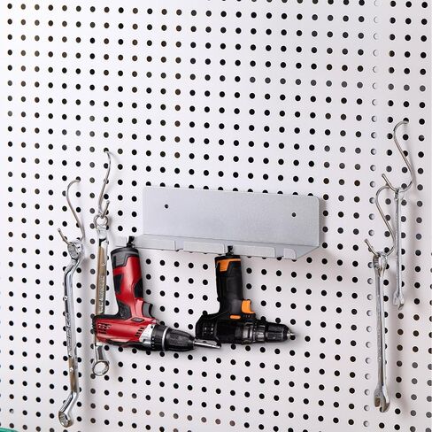 2 Pcs Air Tool Holder Pneumatic Rack Air Tool Metal Hanger Air Tool Storage Rack Air Tool Holder Organizer for Enclosed Trailer Garage Shop Garage, Holds up to 10 Air Tools, Silver in Saudi Arabia
