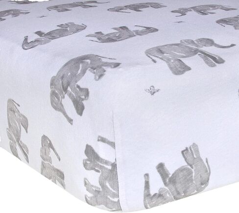 Burt's Bees Baby Essential Organic Cotton Fitted Crib Sheet, Breathable for Boy Girl Standard Crib & Toddler Mattresses in Saudi Arabia