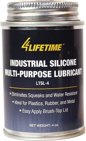 4Lifetime Multipurpose Automotive Silicone Lubricant for Rubber, Metal, Glass, and Plastic Surfaces, Brush Top Can - 8 oz. in Saudi Arabia