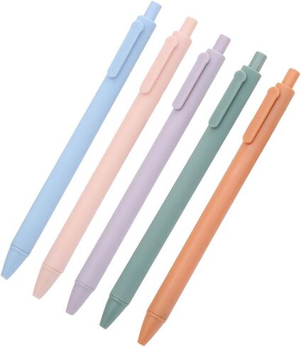 20 Pcs Colorful Ballpoint Pens - Smooth Writing, Retractable, Journaling - Black Gel Ink - Cute Office Supplies B in Saudi Arabia
