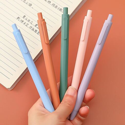 20 Pcs Colorful Ballpoint Pens - Smooth Writing, Retractable, Journaling - Black Gel Ink - Cute Office Supplies B in Saudi Arabia