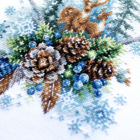 Wizardi Counted Cross-Stitch Kit Winter Forest Spirit 200-017 Magic Needle in Saudi Arabia