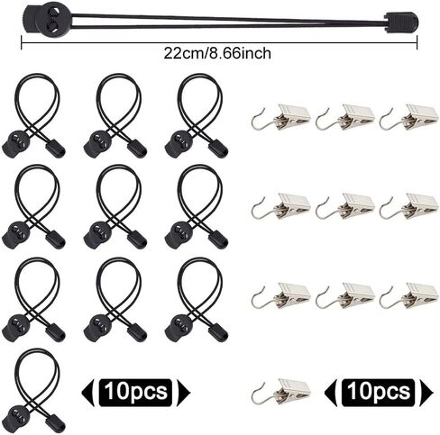 DELORIGIN 10 Set Stretch Clip for Cross Stitch, Black Cross-Stitch Side Clips, Side Tensioners Clips for Scroll Frames, Side Tensioners for Embroidery Frames Needlework Cross Stitch Embroidery in Saudi Arabia