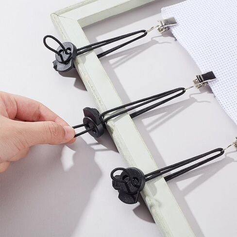DELORIGIN 10 Set Stretch Clip for Cross Stitch, Black Cross-Stitch Side Clips, Side Tensioners Clips for Scroll Frames, Side Tensioners for Embroidery Frames Needlework Cross Stitch Embroidery in Saudi Arabia