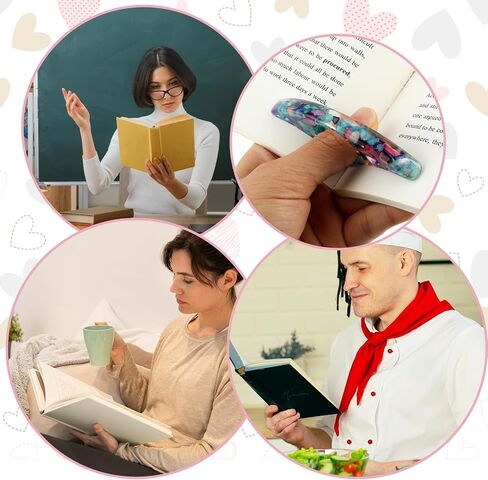 2 Pcs Rhinestones Thumb Book Page Holder, Book Page Holders, Book Accessories for Reading Lovers, Glitter Diamond Dotting Book Opener Holder Thumb, Meaningful Gifts for Book Lovers Teachers Students in Kuwait