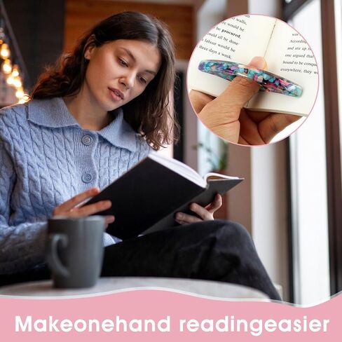 2 Pcs Rhinestones Thumb Book Page Holder, Book Page Holders, Book Accessories for Reading Lovers, Glitter Diamond Dotting Book Opener Holder Thumb, Meaningful Gifts for Book Lovers Teachers Students in Kuwait