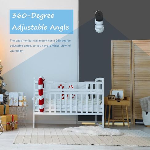 Baby Monitor Wall Mount Compatible with Hellobaby, Nooie, iFamily, OKAIDI, ANMEATE, Blemil and Baby Cameras with 1/4 Thread Connection, Adjustable Angle-Easy to Install (Camera Not Included) in Saudi Arabia