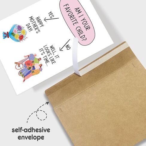 Favorite Child Mother's Day Card for Mom Grandma, Mothers Day Card from Child, Hilarious Mother's Day Card, Am I Your Favorite Child Card in Kuwait
