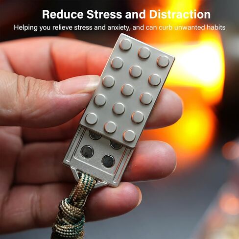 Haptic Fidget Slider Toy for Adults - EDC Metal Push Pull Fidget Blocks for Stress Anxiety Relief - Zinc Alloy (Black) in Saudi Arabia