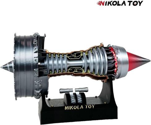 Gift Box Limited Edition TR900 Turbofan Engine Model, 1:20 Scale Turbojet Aircraft Engine, 3D Printed Mechanical Science Education Toy for Aviation Enthusiasts (Gift Set) in Saudi Arabia
