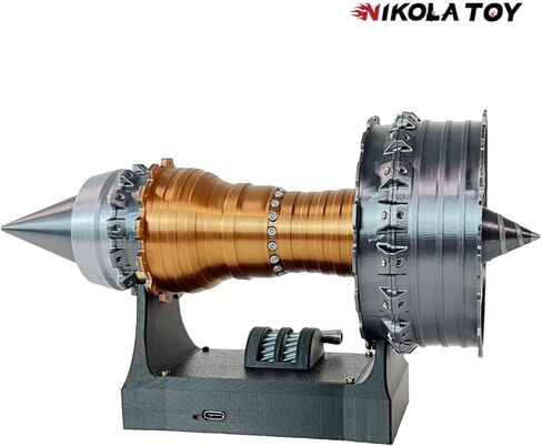 Gift Box Limited Edition TR900 Turbofan Engine Model, 1:20 Scale Turbojet Aircraft Engine, 3D Printed Mechanical Science Education Toy for Aviation Enthusiasts (Gift Set) in Saudi Arabia