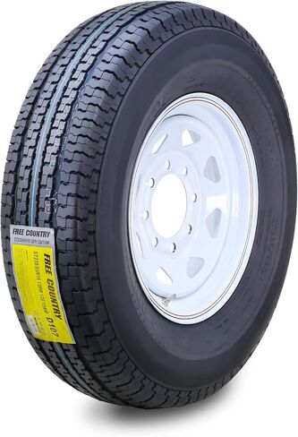 Free Country Trailer Tire Wheel Assembly ST175/80R13 8-Ply D 97M 5 Lug on 4.5" PCD White Spoke Wheel in Saudi Arabia