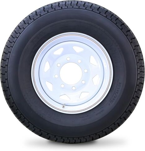 Free Country Trailer Tire Wheel Assembly ST175/80R13 8-Ply D 97M 5 Lug on 4.5" PCD White Spoke Wheel in Saudi Arabia