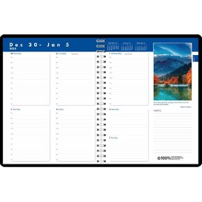 House of Doolittle 2025 Weekly Planner Calendar, Earthscapes, Black Cover, 8.5 x 11 Inches, January - December (HOD27902-25)