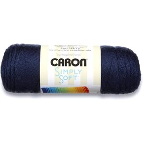كارون ببساطة ناعم 100 ٪ الغزل الأكريليك ، 6 أوقية. Skein •• Dark Country Blue ••