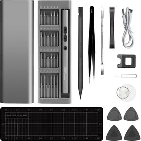 180 In 1 Mini Electric Precision Screwdriver Set, Automatic Screwdriver, Torque Of 0.35N Repair Tools,With 48 Magnetic Bits,Shadowless Lamp For Repair Phone,Laptop,Watch,Camera (E180 IN 1)