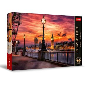 Trefl Big Ben ، London 1000 Jigsaw Puzzle Premium Plus Photo Odyssey 27 "x19" سلسلة فوتوغرافية فريدة من نوعها ، مطابقة مثالية للعناصر ، للبالغين والأطفال من 12 عامًا