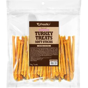 Afreschi Soft Turkey Stick Treats-16oz ، من قِبل الولايات المتحدة الأمريكية ، وكلها طبيعية ، ونقص الصالح ، والبروتين العالي ، والدهون المنخفضة ، والصحية والهضم ، ووجبة خفيفة جرو وتدريب