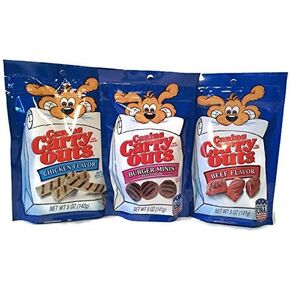 Canine Carry Outs 5 oz. Bundle Pack of 3 Flavors (Chicken, Beef, Burger Mini)