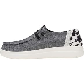 HEYDUDE Wendy Rise Animal Black/Multi Size 8, Women’s Shoes, Women’s Slip-on Loafers, Comfortable & Light-Weight