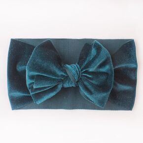 Baby Girls Bow Headbands, Stretchy Velvet Hair Bows Headbands Solid Color Wide Turban Knotted Big Bow Elastic Hairbands Headwraps Hair Accessories