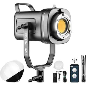 GVM 150W LED Video Light 2700K~7500K Video Light Photography Studio Light Kit with Lantern Softbox & Stand, CRI97+TLCI97 with 8 Lighting+Custom Effects for Outdoor Shoot YouTube Videos