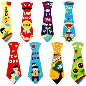 8 أجهزة كمبيوتر PCS يوم الأب CHERTIE KIT DIY TIE TIE ART MANDS MACK YEAR HENDMANDENT HANDS HOMES BROK for School Sciaper Brash -Fathers Day Party Favor Supplies （8 Styles））