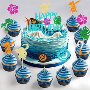 Moana Happy Birthday Cake Topper و Moana Cupcake Toppers ، Baby Moana Cake Cake Toppers Moana Cupcake.