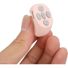 Page Turner, Fingertip Bluetooth Remote Control, Video Scrolling Ring and Camera Shutter Remote for, for iOS 15.0, for Android (White)