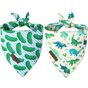 Lionet Paws Easter 2pcs Dog Bandanas ، Pink Rabbit Dog Chancf Percium Fabric ، Flat Rabbit Claw Flower Bandanas للحيوانات الأليفة الصغيرة المتوسطة