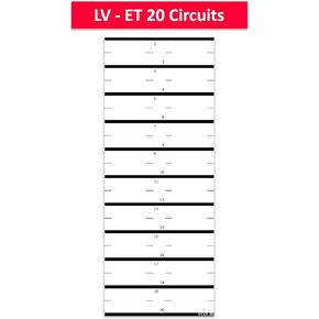 20 Circuits -2Pack Circuit Breaker Panel Directory Labels/Decals/Stickers, Replacement for Eaton Electrical Panel/Load Centers CHMS