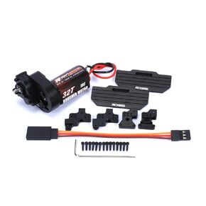 RCAWD SCX24 180 MOTOR 32T تروس الإسكان ناقل الحركة والكابلات والكابل من أجل ترقيات سلسلة SCX24 المحورية 1/24